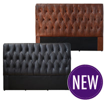 Load image into Gallery viewer, Hawker Chesterfield Leather Bedhead – 2 Colour Options