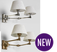 Load image into Gallery viewer, Winchester Wall Sconce – Silver or Brass with Shade Options – BUY2+ SAVE