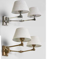 Load image into Gallery viewer, Winchester Wall Sconce – Silver or Brass with Shade Options – BUY2+ SAVE