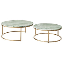 Load image into Gallery viewer, Lexie Marble Nesting Coffee Table – PINK OR GREEN MARBLE