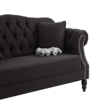 Load image into Gallery viewer, Austin Dark Grey/Black Buttoned Sofa – 2 or 3 Seater – BUY2+ SAVE