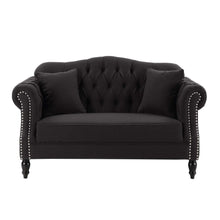 Load image into Gallery viewer, Austin Dark Grey/Black Buttoned Sofa – 2 or 3 Seater – BUY2+ SAVE