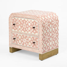 Load image into Gallery viewer, Indira Bone Inlay Bedside Table – 2 Colour Options – BUY2+ SAVE