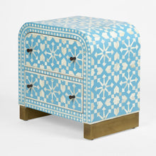 Load image into Gallery viewer, Indira Bone Inlay Bedside Table – 2 Colour Options – BUY2+ SAVE