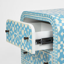Load image into Gallery viewer, Indira Bone Inlay Bedside Table – 2 Colour Options – BUY2+ SAVE