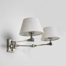 Load image into Gallery viewer, Winchester Wall Sconce – Silver or Brass with Shade Options – BUY2+ SAVE