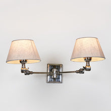 Load image into Gallery viewer, Winchester Wall Sconce – Silver or Brass with Shade Options – BUY2+ SAVE