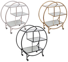 Load image into Gallery viewer, Mirrored Shelf Bar Trolley – 2 Colour Options