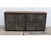Load image into Gallery viewer, William Metal Locker with Timber Top