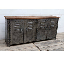 Load image into Gallery viewer, William Metal Locker with Timber Top