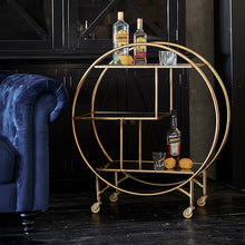 Load image into Gallery viewer, Mirrored Shelf Bar Trolley – 2 Colour Options