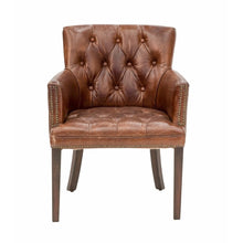 Load image into Gallery viewer, Worn Charcoal Leather Chair – 2 Colour Options