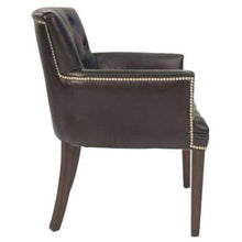 Load image into Gallery viewer, Worn Charcoal Leather Chair – 2 Colour Options