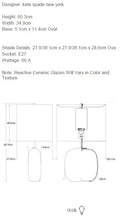 Load image into Gallery viewer, Kate Spade Parkwood Lamp – 3 Colour Options