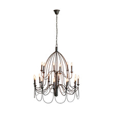 Load image into Gallery viewer, Large Iron Taupe Chandelier