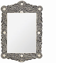 Load image into Gallery viewer, Scalloped Bone Inlay Mirror