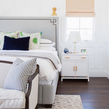 Load image into Gallery viewer, Bamboo Handle Lacquer Cabinet – White / Grey / Navy