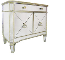 Load image into Gallery viewer, Antique Mirrored 2 Door Cabinet