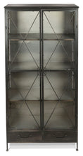 Load image into Gallery viewer, Metal Bookcase with Glass Doors