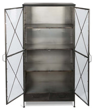 Load image into Gallery viewer, Metal Bookcase with Glass Doors