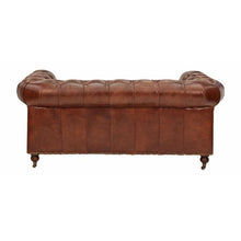 Load image into Gallery viewer, Worn Charcoal Leather Chesterfield – 2 or 3 Seater
