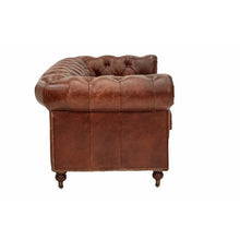 Load image into Gallery viewer, Worn Charcoal Leather Chesterfield – 2 or 3 Seater
