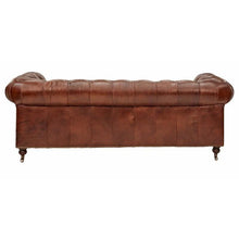 Load image into Gallery viewer, Worn Charcoal Leather Chesterfield – 2 or 3 Seater
