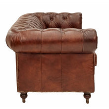 Load image into Gallery viewer, Worn Charcoal Leather Chesterfield – 2 or 3 Seater
