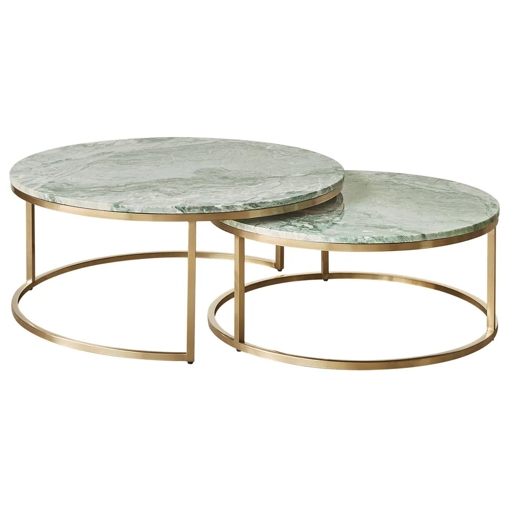 Lexie Marble Nesting Coffee Table – PINK OR GREEN MARBLE