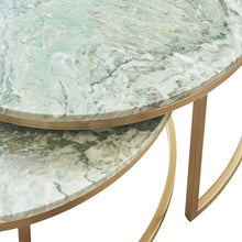 Load image into Gallery viewer, Lexie Marble Nesting Coffee Table – PINK OR GREEN MARBLE

