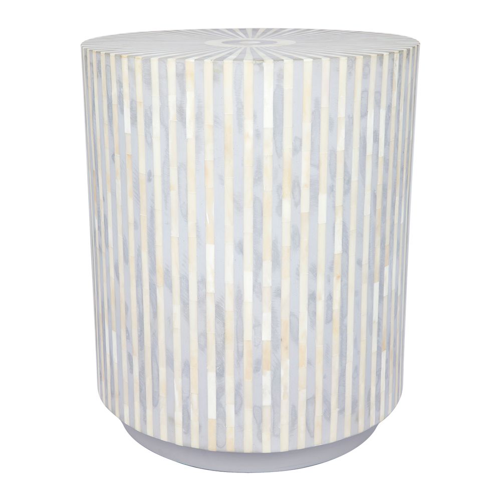 Streeton Bone Inlay Side Table – 3 Colour Options – GREY ON SALE
