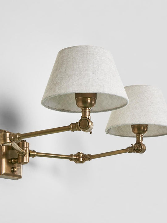 Winchester Wall Sconce  – Silver or Brass with Shade Options – BUY2+ SAVE
