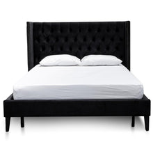 Load image into Gallery viewer, Tailor Black Velvet Bed – QS/KS
