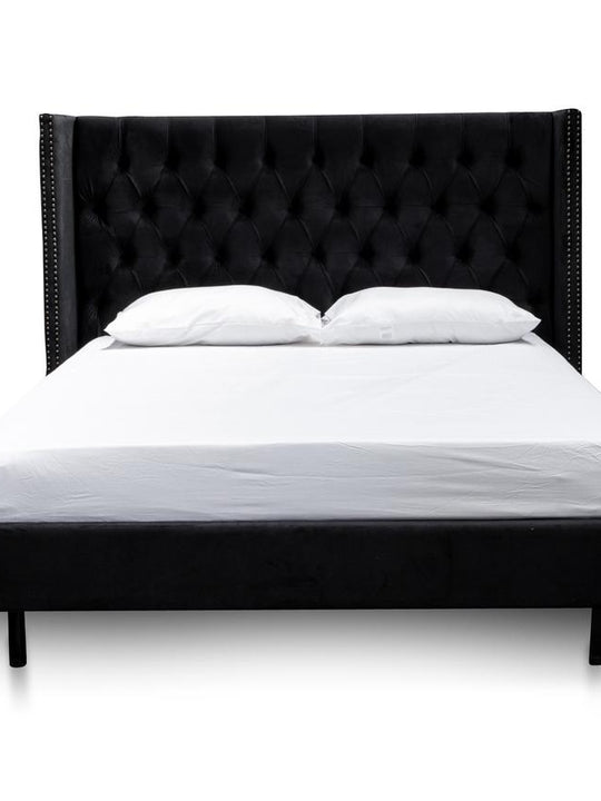 Tailor Black Velvet Bed – QS/KS