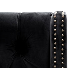 Load image into Gallery viewer, Tailor Black Velvet Bed – QS/KS
