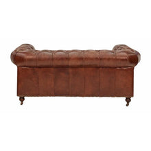 Load image into Gallery viewer, Worn Charcoal Leather Chesterfield – 2 or 3 Seater – 2 Colour Options
