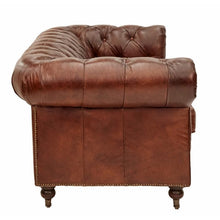 Load image into Gallery viewer, Worn Charcoal Leather Chesterfield – 2 or 3 Seater – 2 Colour Options
