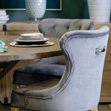 Load image into Gallery viewer, Upholstered Charcoal Dining Chair

