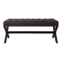 Load image into Gallery viewer, Vera Tufted Bench Ottoman – Black or Natural
