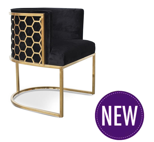 Judith Brushed Gold Chair