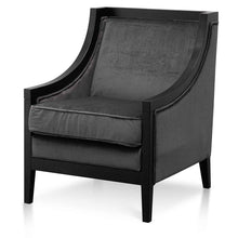 Load image into Gallery viewer, Roland Grey Velvet Chair
