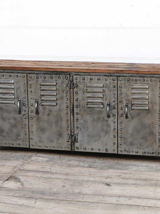 William Metal Locker with Timber Top