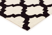Load image into Gallery viewer, Black/Cream Hand Knotted Wool Kilim
