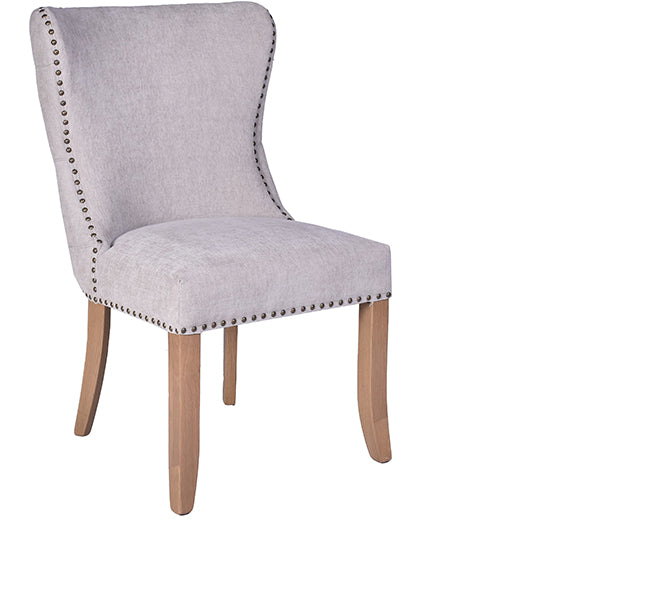 Nellie Grey Linen Chair – Set of 2