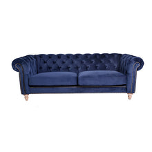 Load image into Gallery viewer, Panama 3 Seater Velvet Sofa – 2 Colour Options
