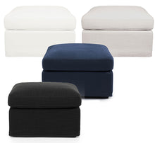 Load image into Gallery viewer, Reynaldo Slip Cover Ottoman – 4 Colour Options
