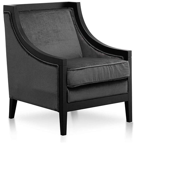 Roland Grey Velvet Chair