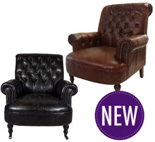 Load image into Gallery viewer, Sheffield Leather Chair – 2 Colour Options – BUY2+ SAVE

