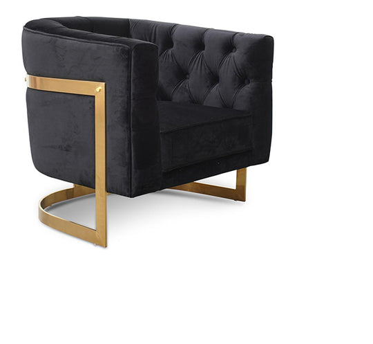Tailor Armchair with Gold Base