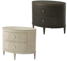 Load image into Gallery viewer, Theodore Alexander Eli Oval Nightstand – 2 Colour Options – DARKER COLOUR SOLD OUT

